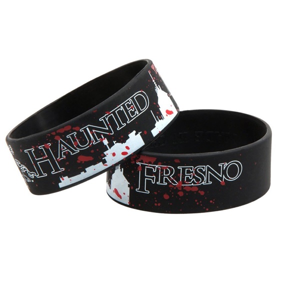 Printed Glows in the Dark Silicone Wristband (Unisex, Screen Print)