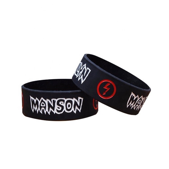 black rubber wristbands