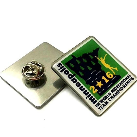 personalized offset epoxy pins