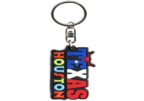 Universal Soft PVC Rubber Traffic Sign Road Sign Keychain for Keys