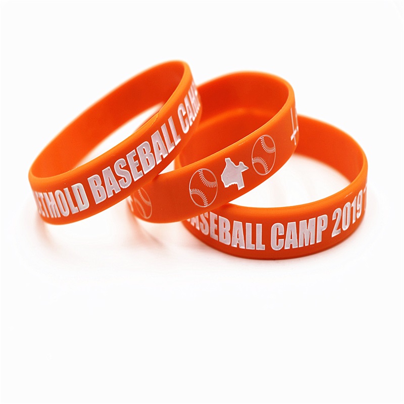 silicone baseball bracelets