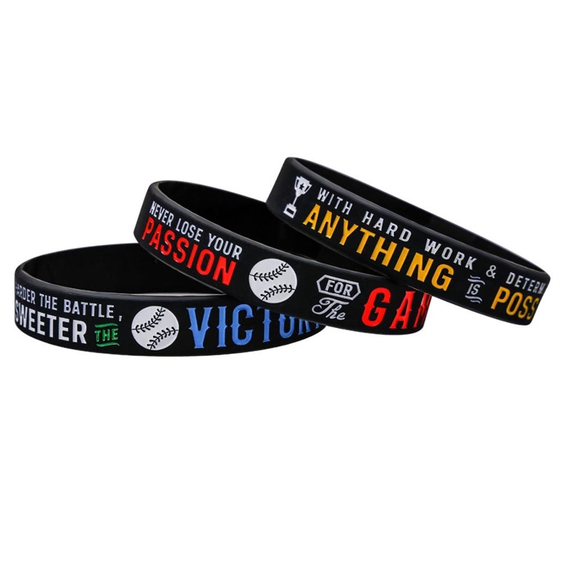 baseball silicone wristbands