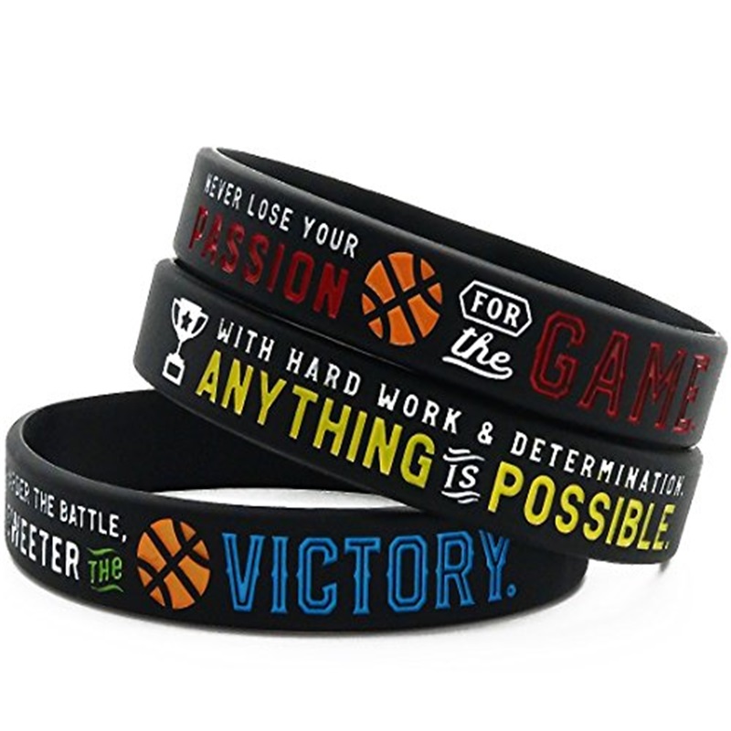 Sports Gifts Rubber Silicone Wristbands Eco-Friendly Basketball