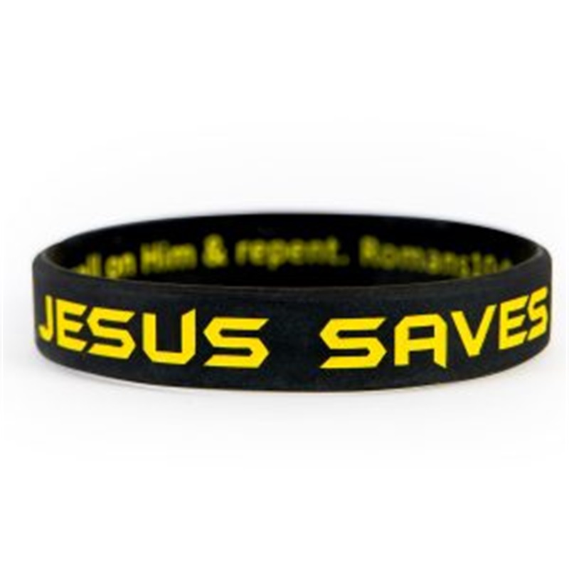 Jesus Saves Me Rubber Bracelet