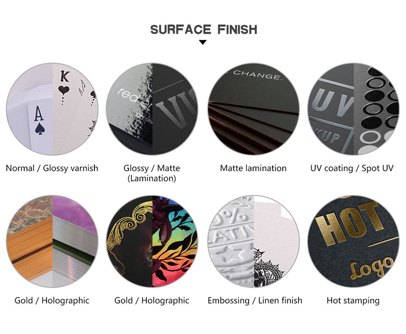Surface Finish Custom Game Cards