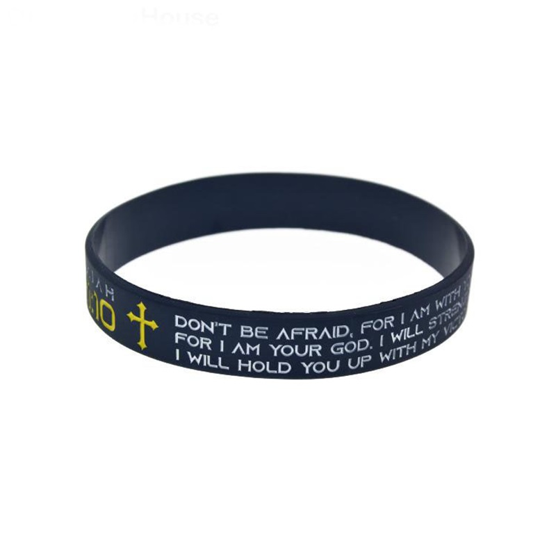 Christian Rubber Bracelets in Bulk，Bible Verse Silicone Bracelets Bulk